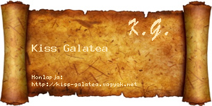 Kiss Galatea névjegykártya