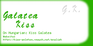 galatea kiss business card